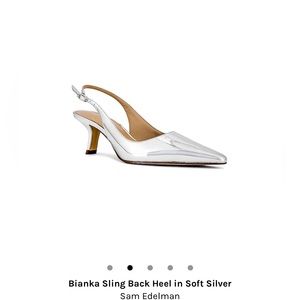 Sam Edelman - Bianka sling back heel in soft silver - size 7.5